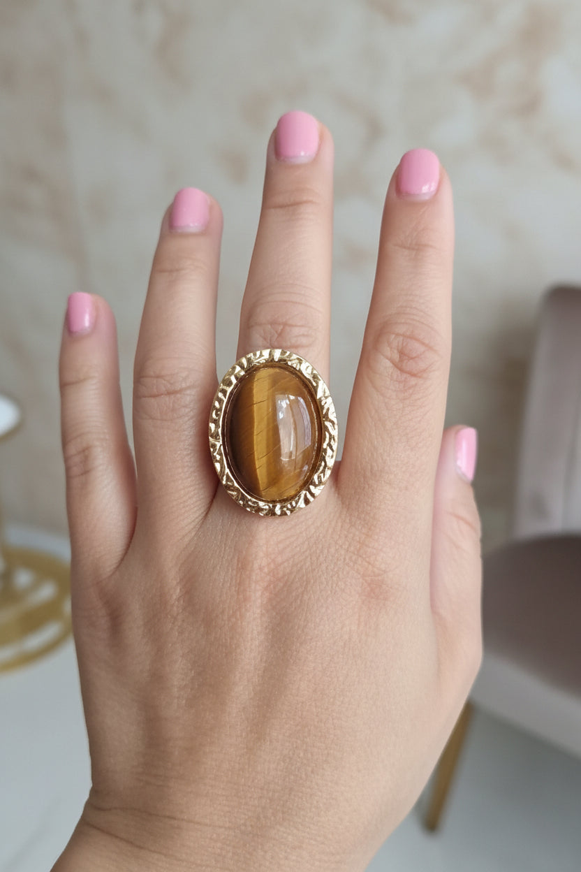 Gemstone Glow Rings — QTEEFY Colour Collection (Adjustable ring)