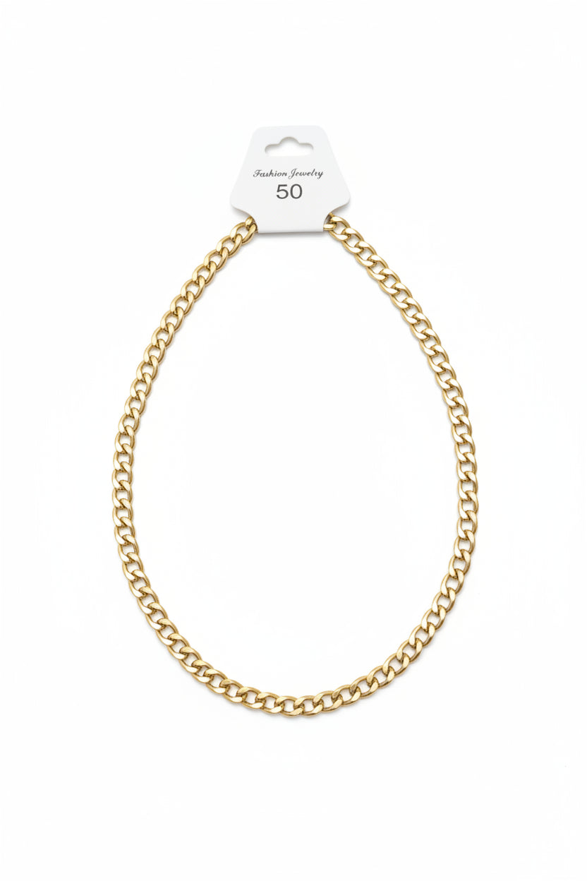 20-Inch Stainless Steel Gold-Plated Chain — Premium Quality