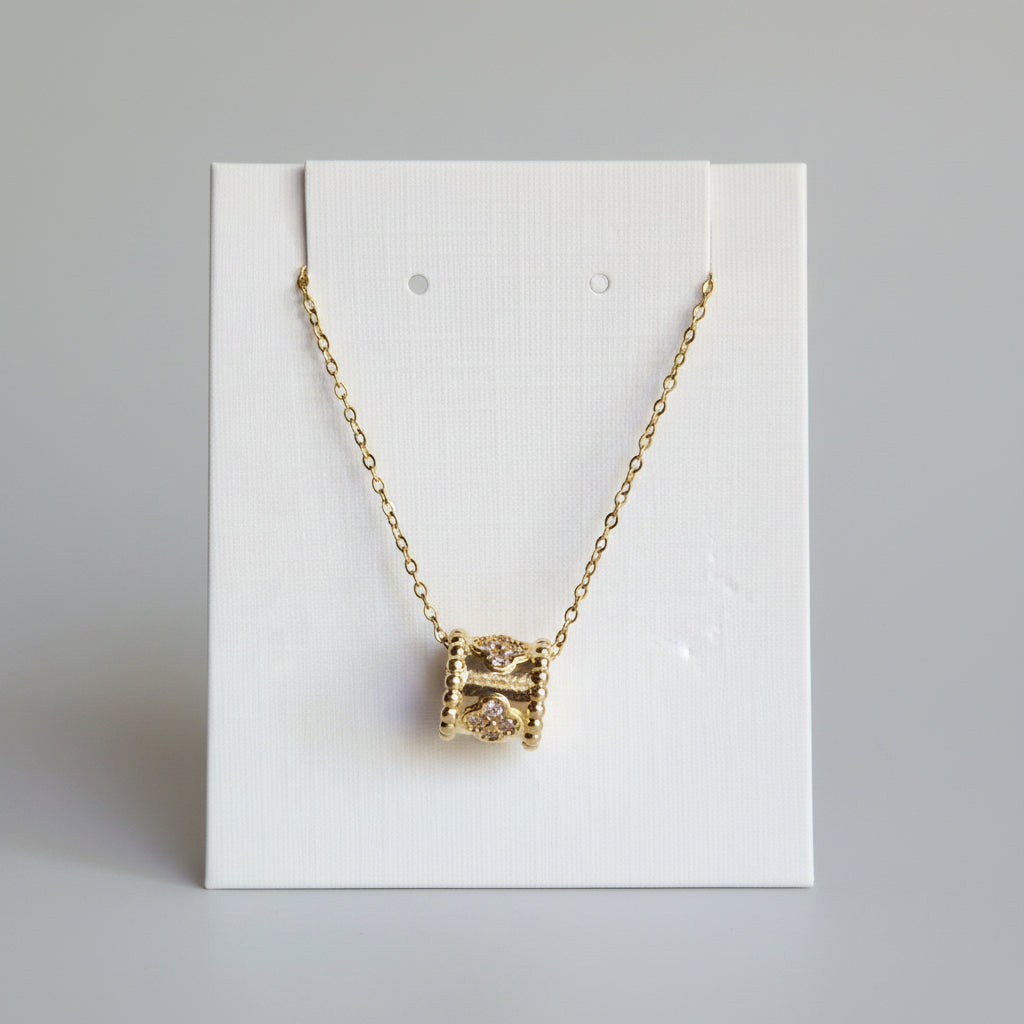 QTEEFY Luxe Cylinder Pendant Necklace