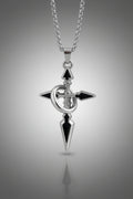Stainless Steel Cross Pendant Necklace — 22-Inch Chain