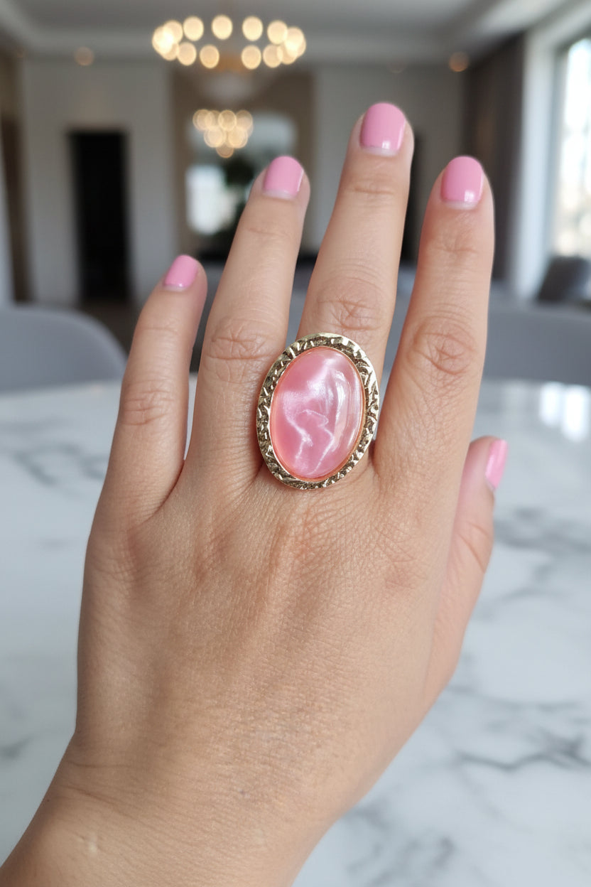 Gemstone Glow Rings — QTEEFY Colour Collection (Adjustable ring)