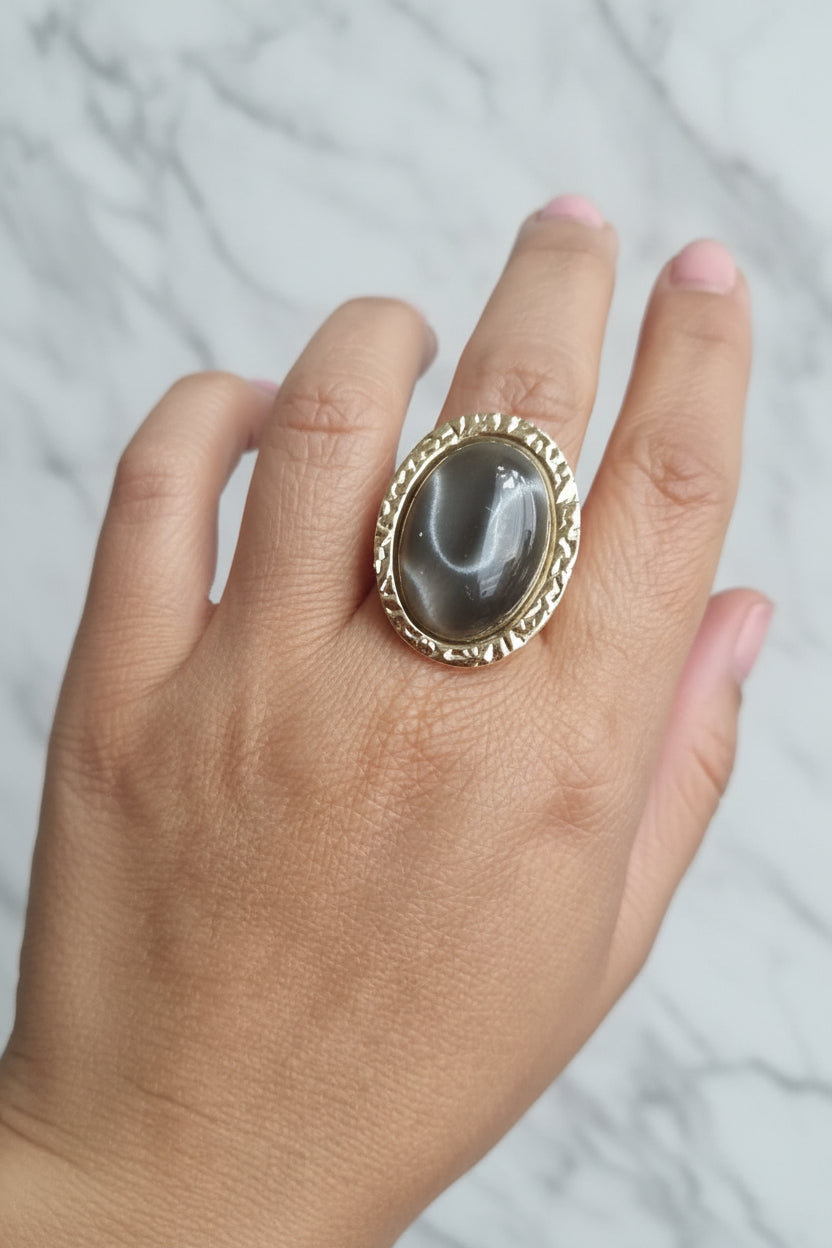 Gemstone Glow Rings — QTEEFY Colour Collection (Adjustable ring)