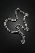 22-Inch Stainless Steel Silver Cuban Link Chain — 1cm Wide