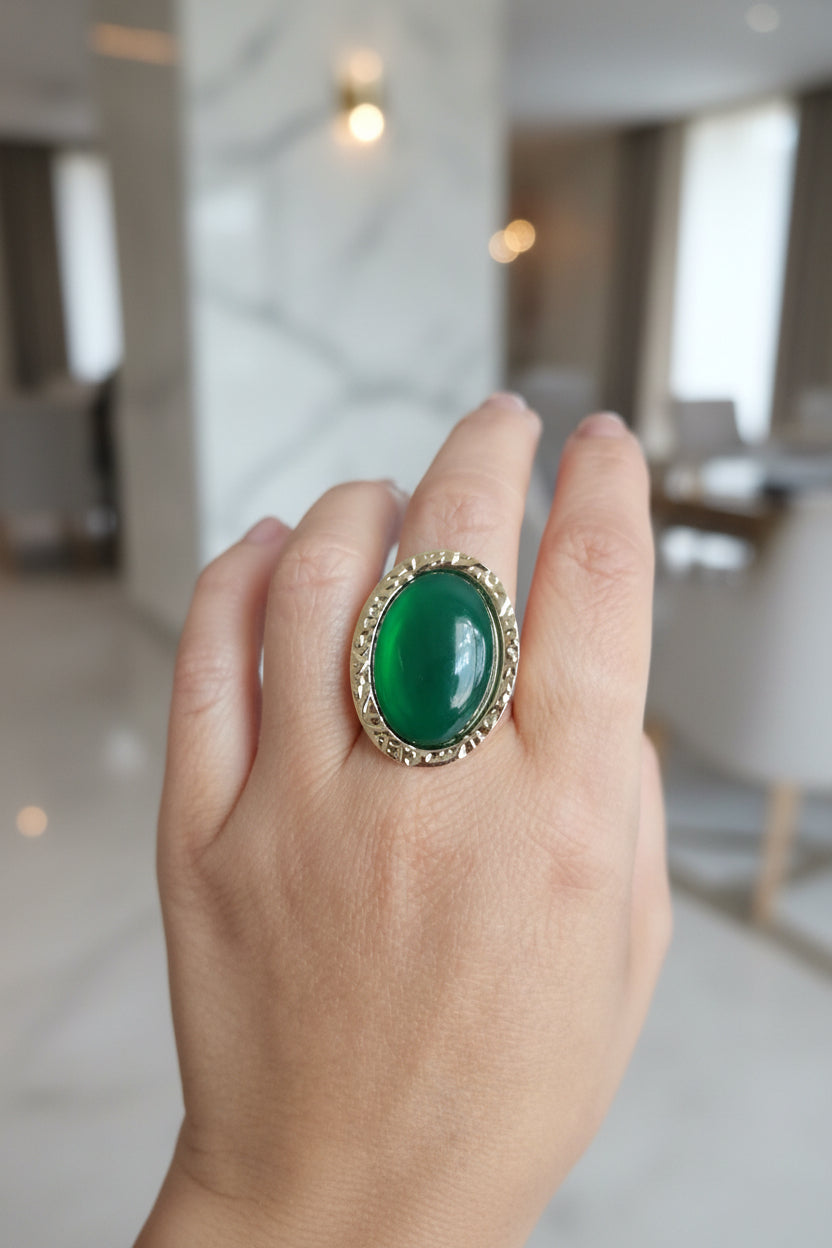 Gemstone Glow Rings — QTEEFY Colour Collection (Adjustable ring)