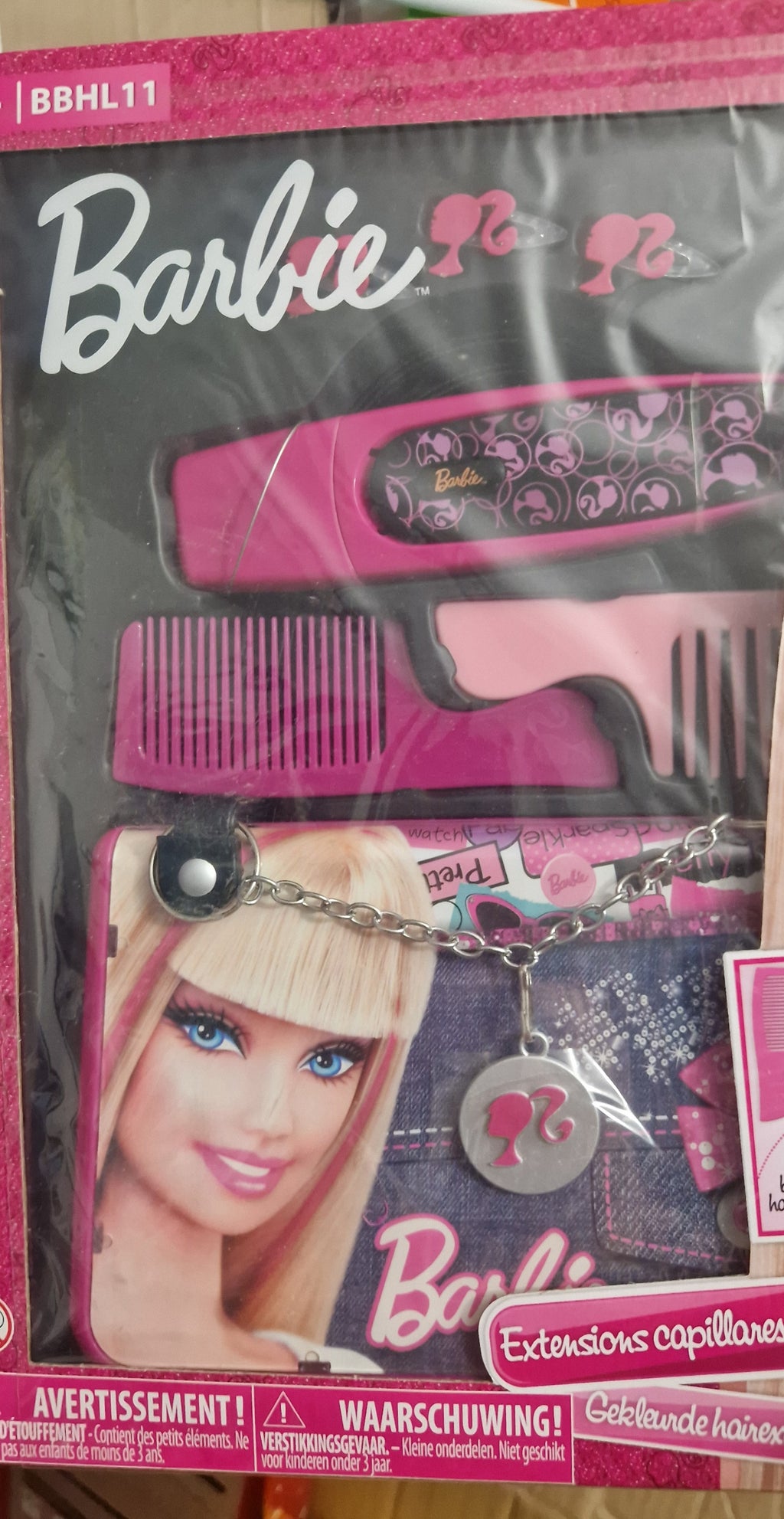 Barbie Coloured Hair Extensions Set