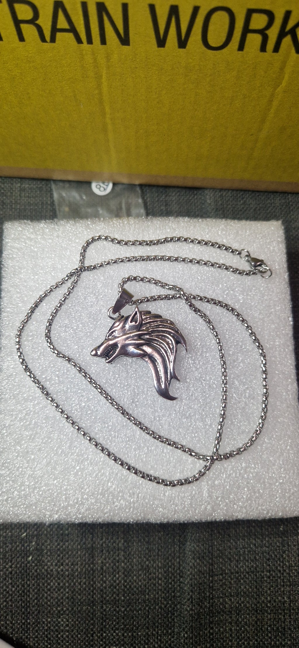 Wolf Stainless Steel Necklace