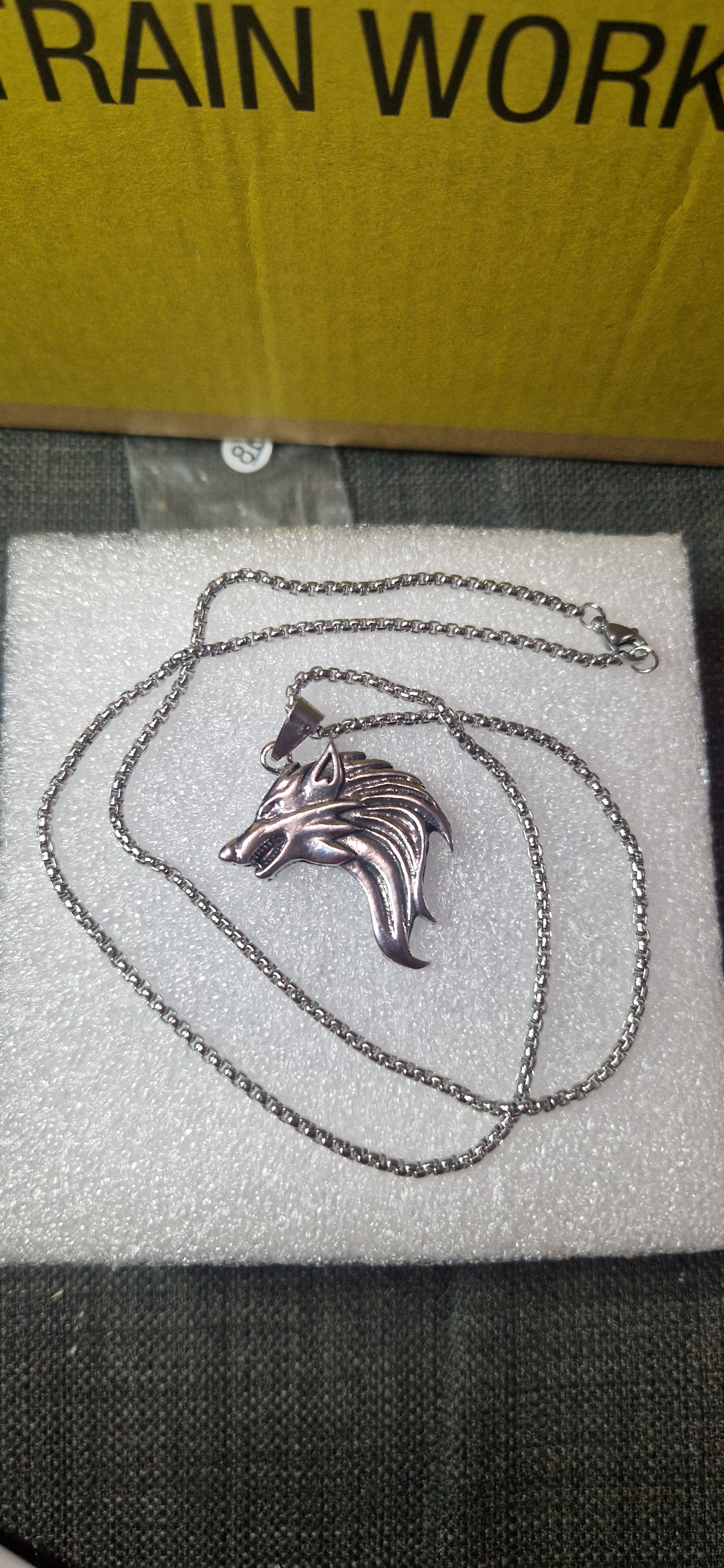 Wolf Stainless Steel Necklace
