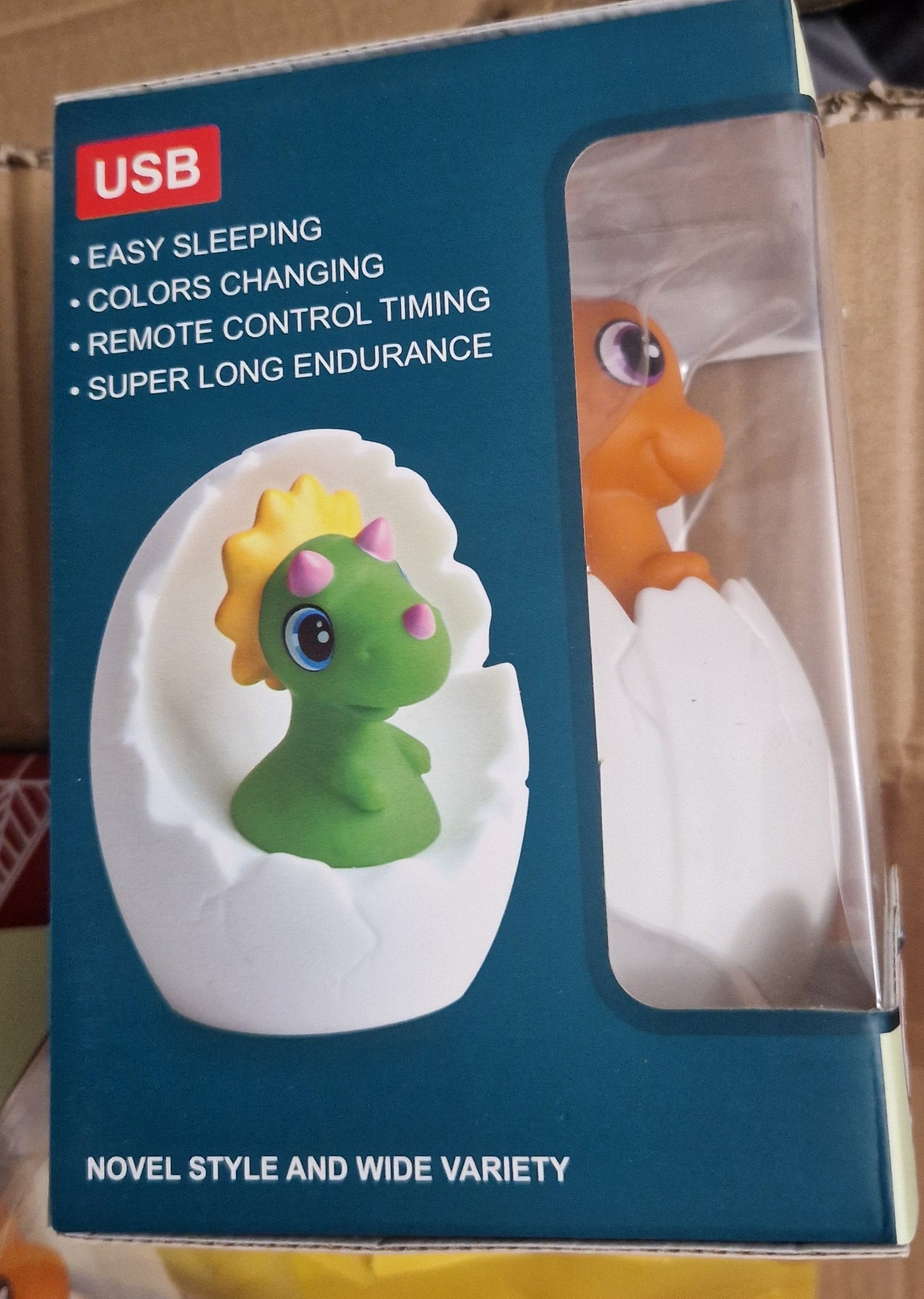 Cute Egg Dinosaur Night Light with Remote Control & Music