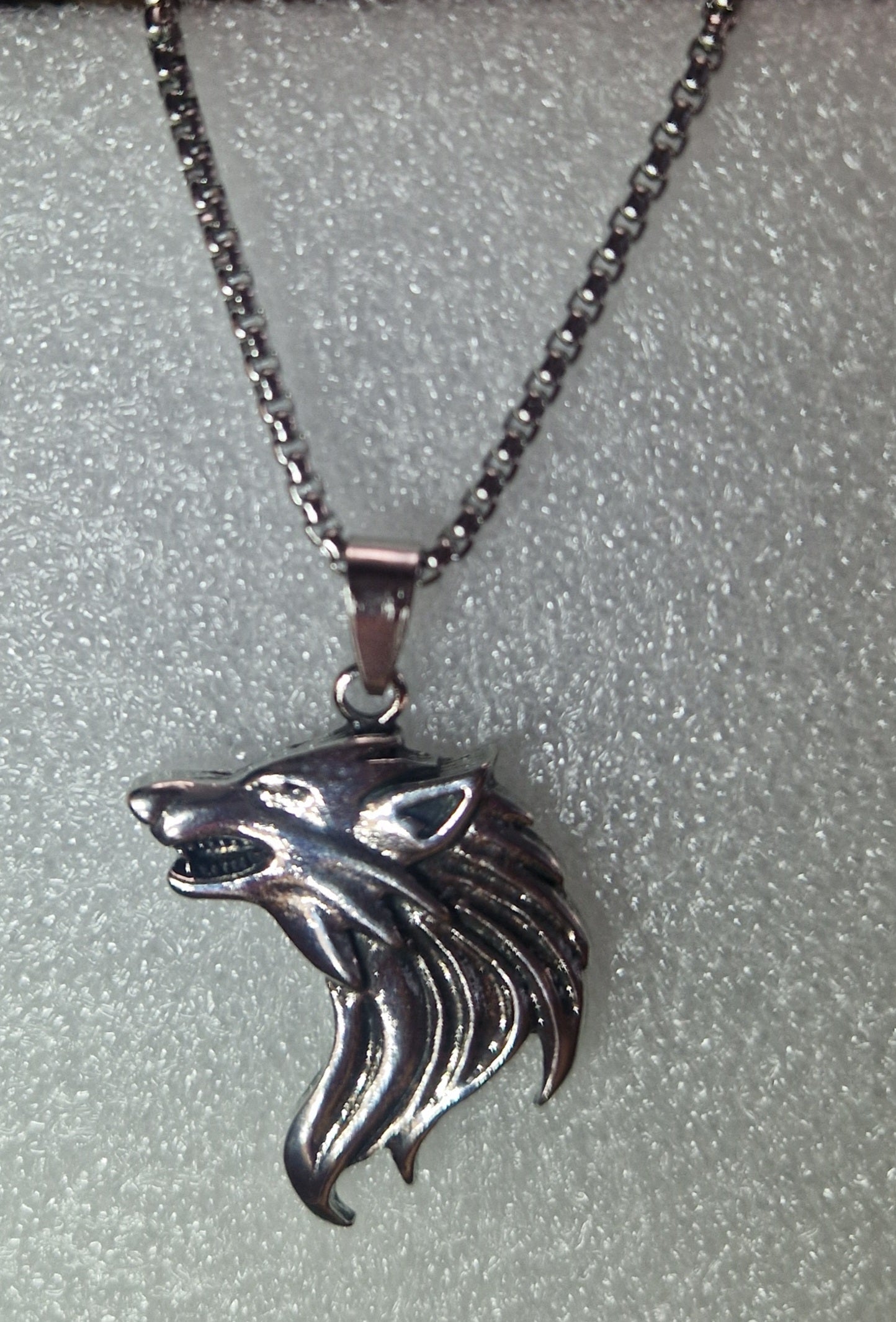 Wolf Stainless Steel Necklace