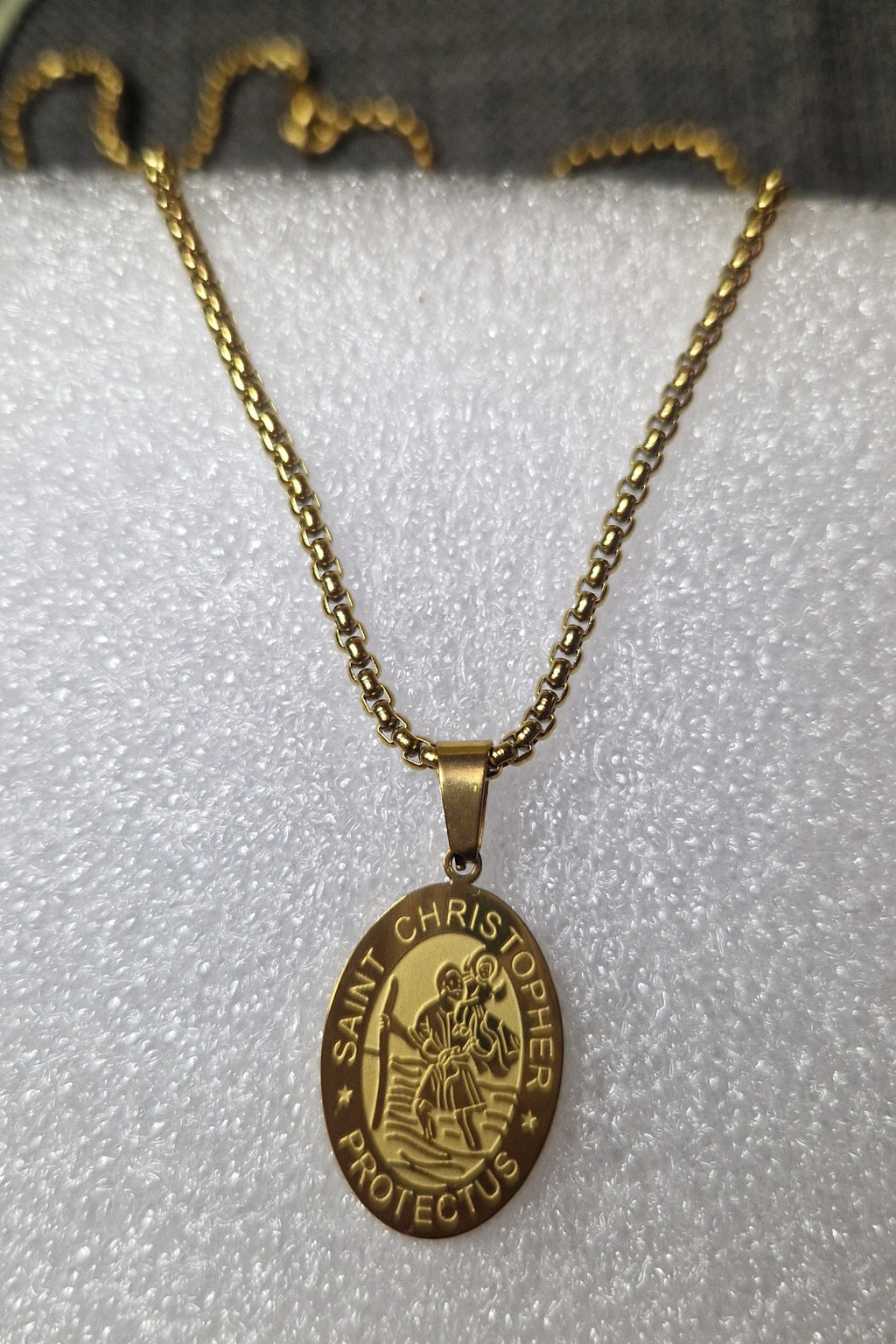 Saint Christopher Protectus Gold Necklace