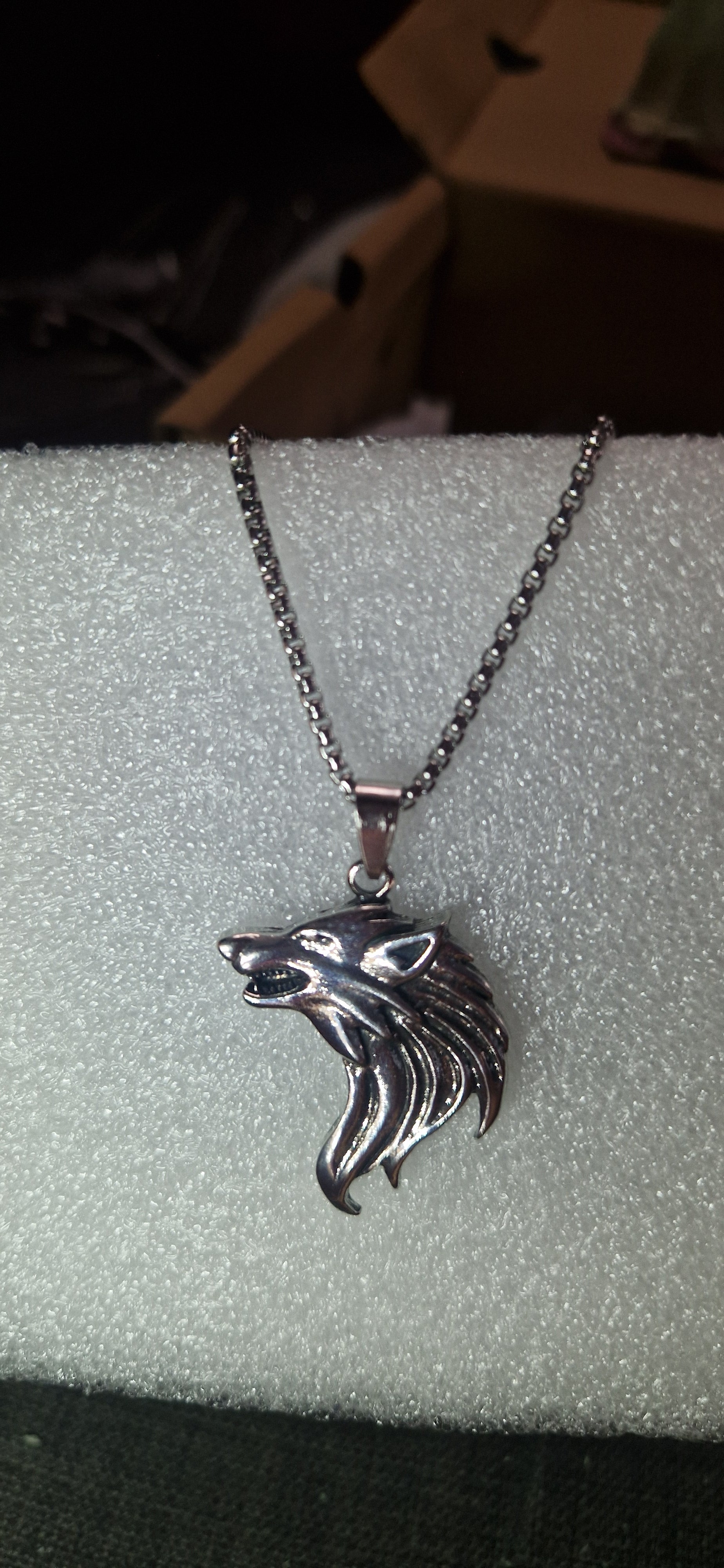 Wolf Stainless Steel Necklace