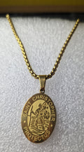 Saint Christopher Protectus Gold Necklace